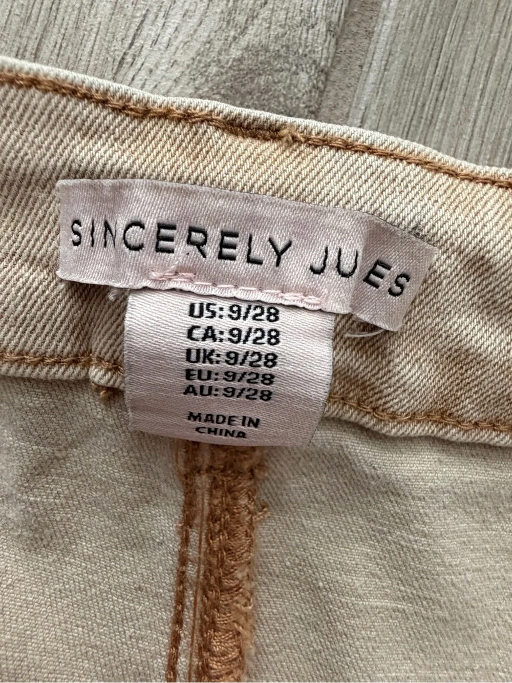 Sincerely Jules Beige Mini Cargo Skirt with Grommet Waist